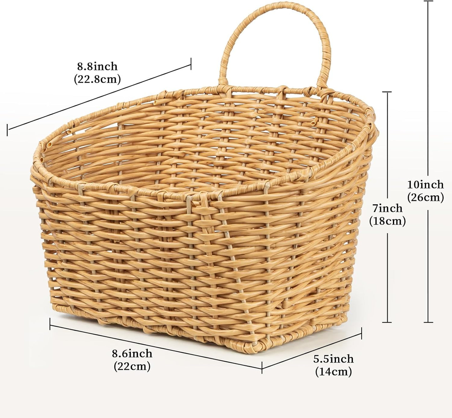 Rustic Farmhouse Wall Decor Organizer / Plastic Rattan-light Brown / Small