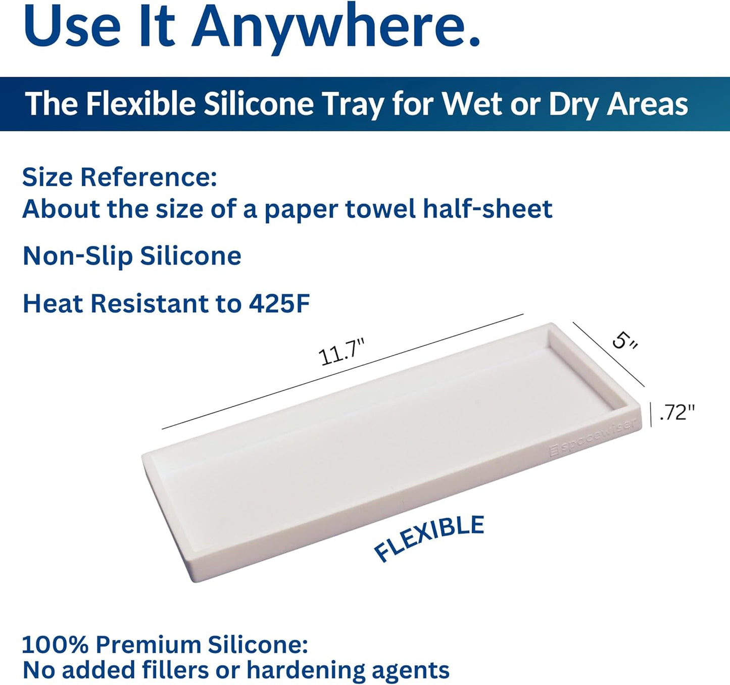 Dish Soap Trays / White / Large 11.7