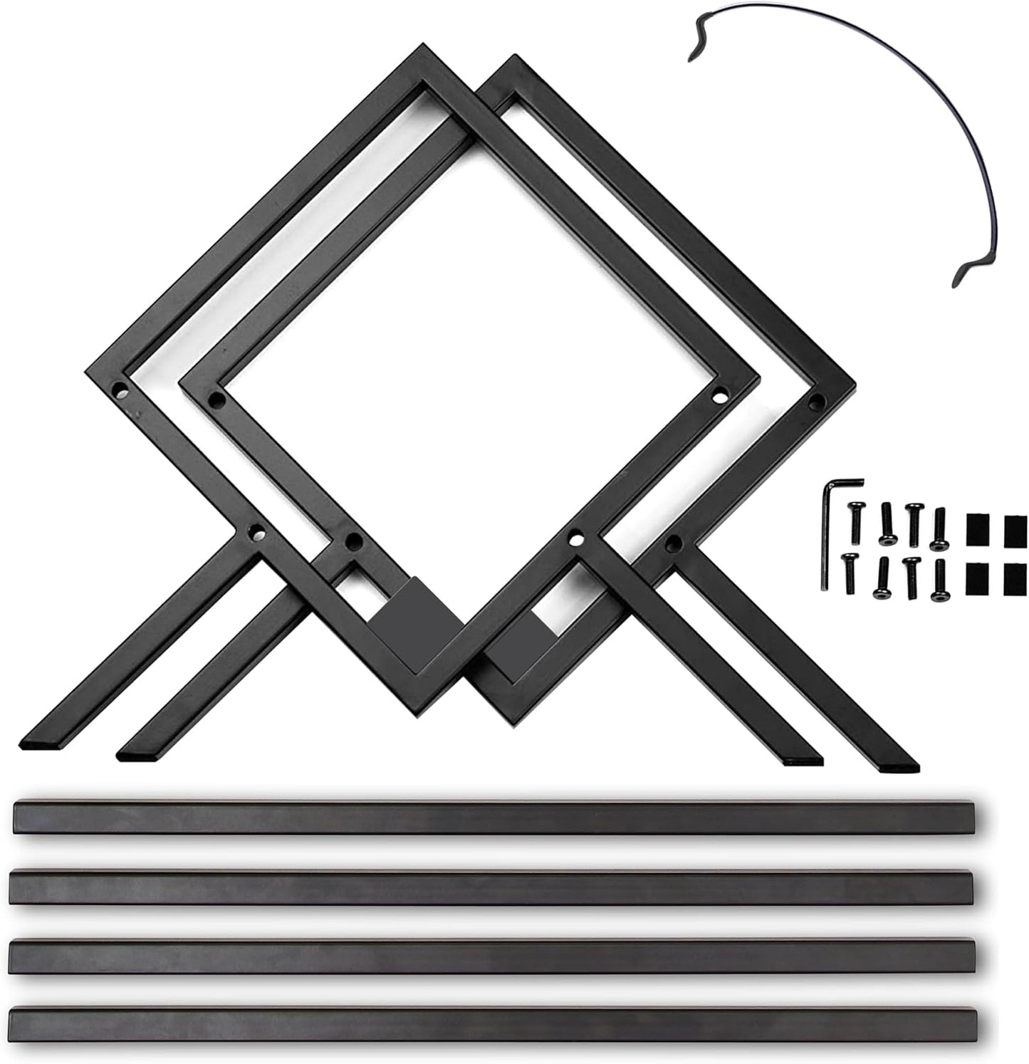 MODERN VINYL Record Storage Racks - Easy Assembly Vinyl Record Holder Stand 100 Lps | Sleek Matte Black LP Holder Stand