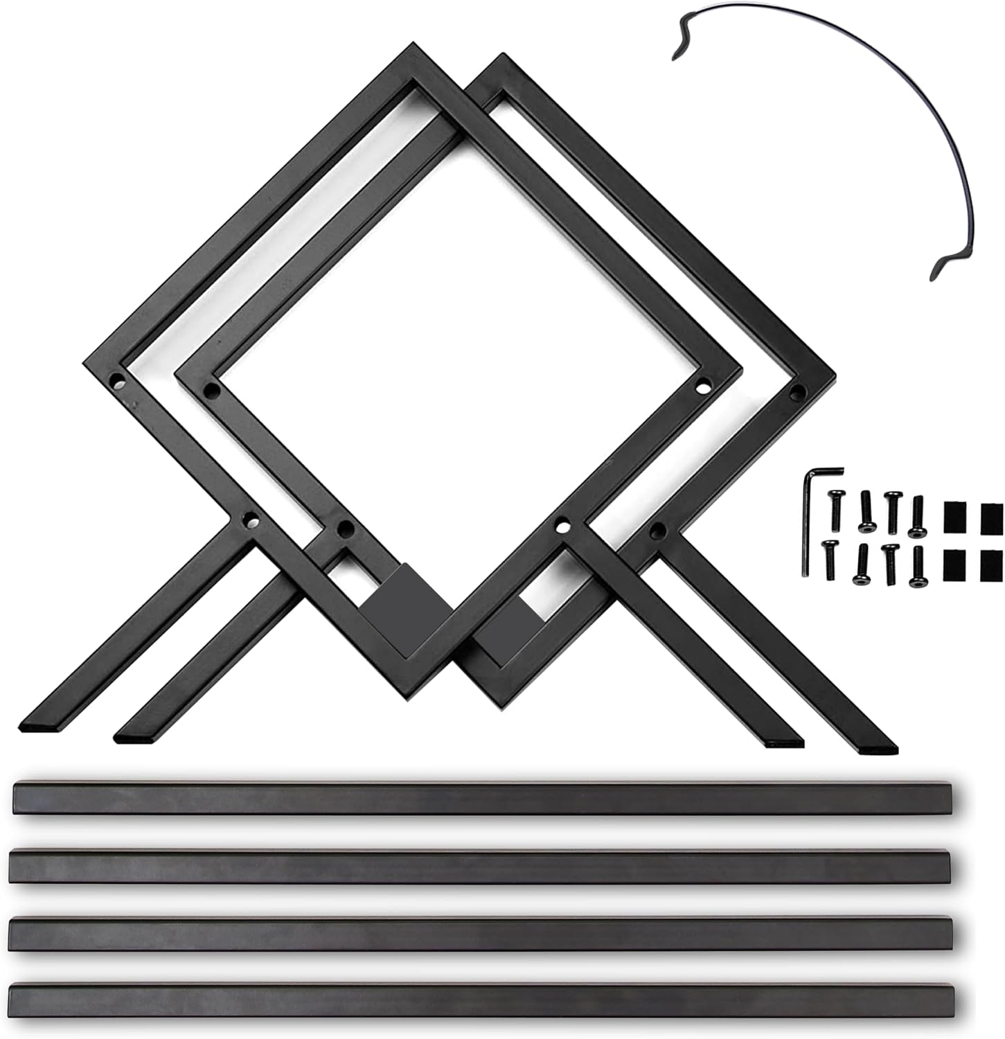 MODERN VINYL Record Storage Racks - Easy Assembly Vinyl Record Holder Stand 100 Lps | Sleek Matte Black LP Holder Stand