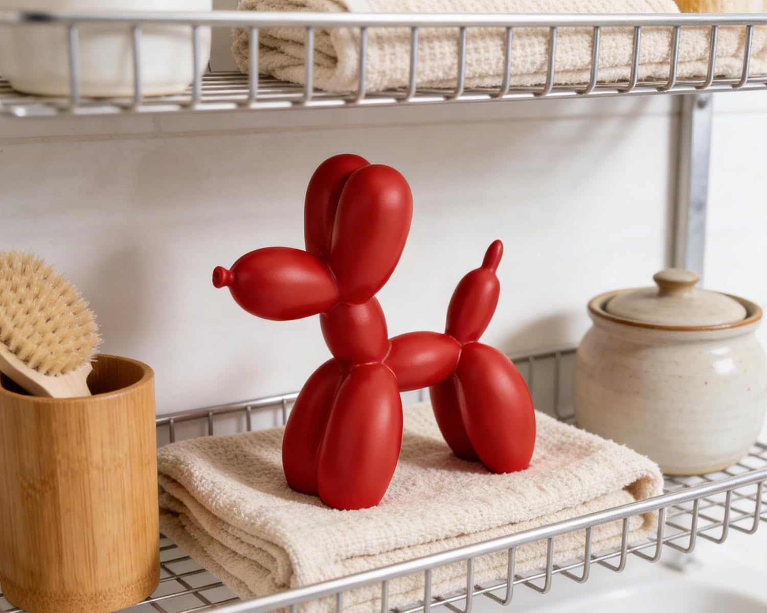 Balloon Dog Statue Decor / 4 Inch / Red
