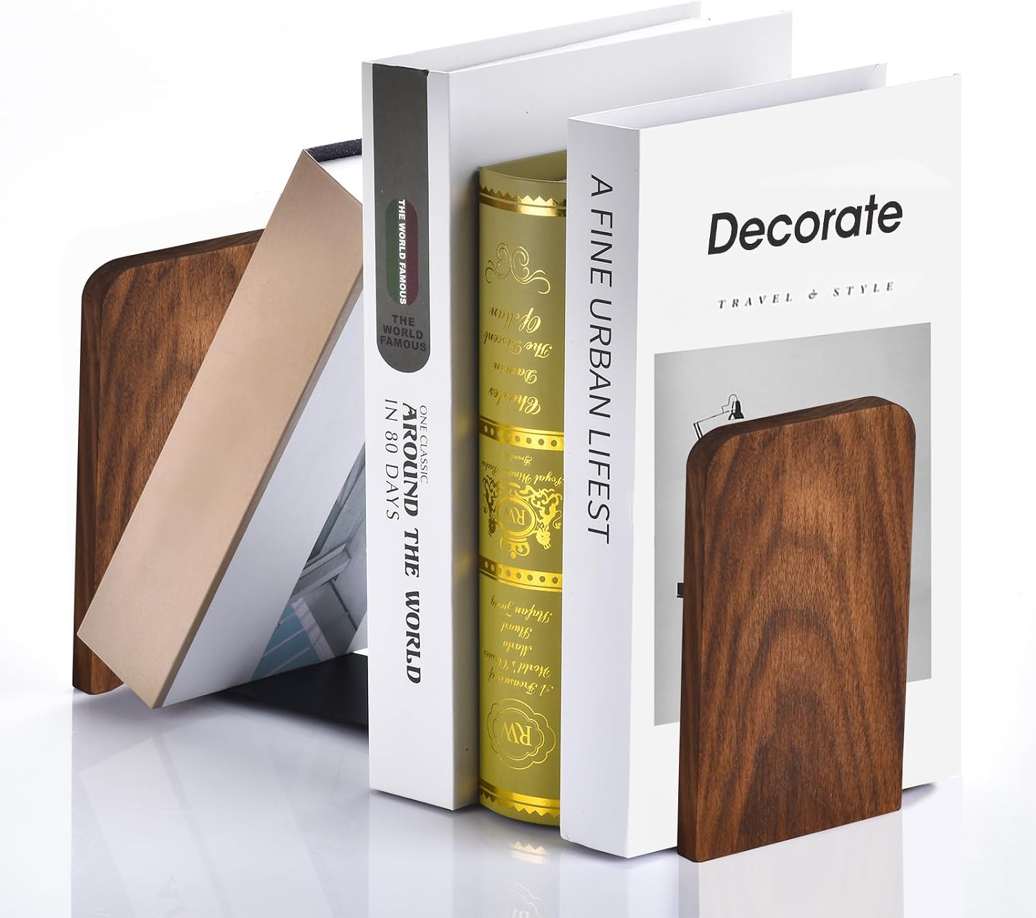 Wooden Bookends / Book Ends / Black Walnut / Small-1 Pair