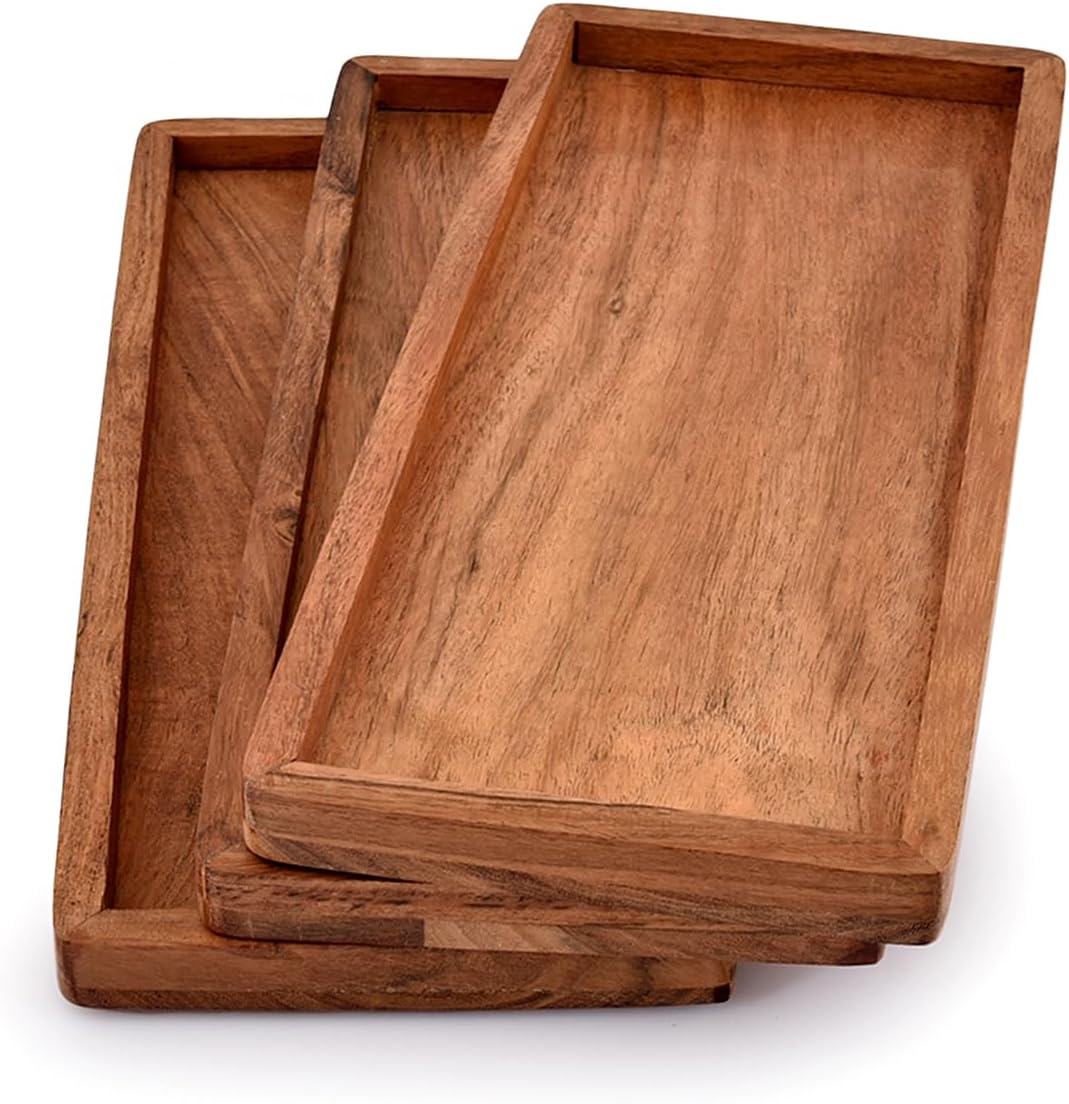Acacia Wood Rectangular Wooden Platters