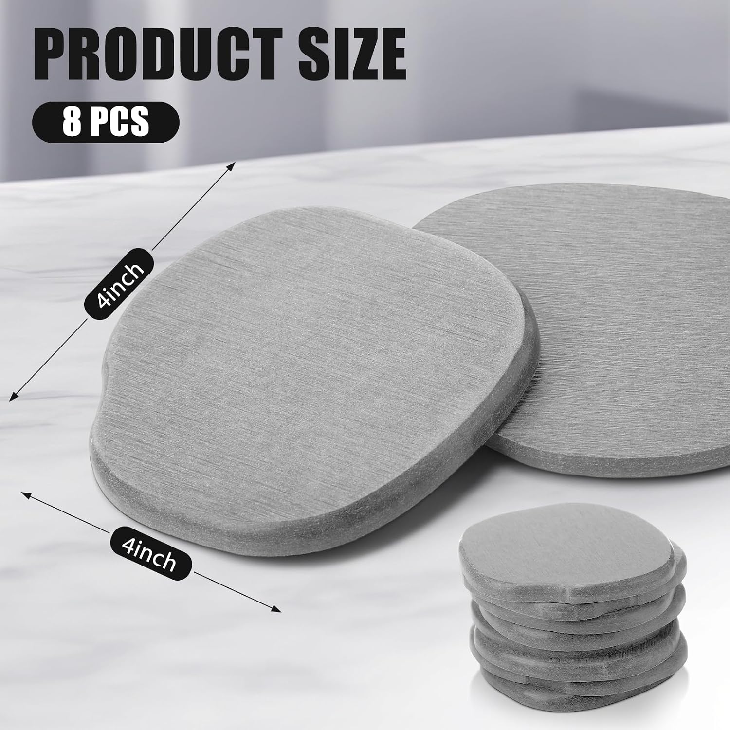 Modern Stone Design / Light Grey / Set of 8