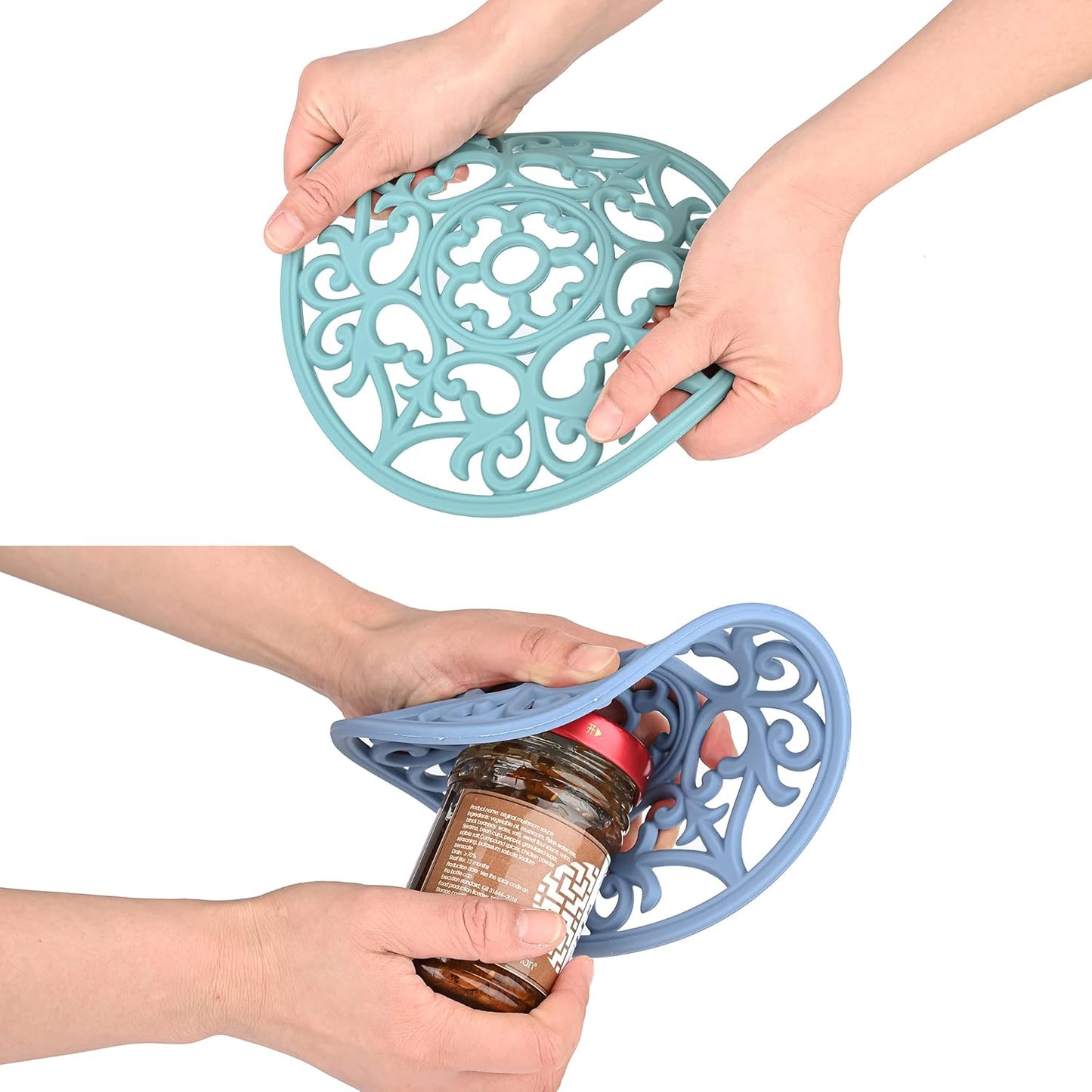 Silicone Pot Holders / K: Style 1- Pink