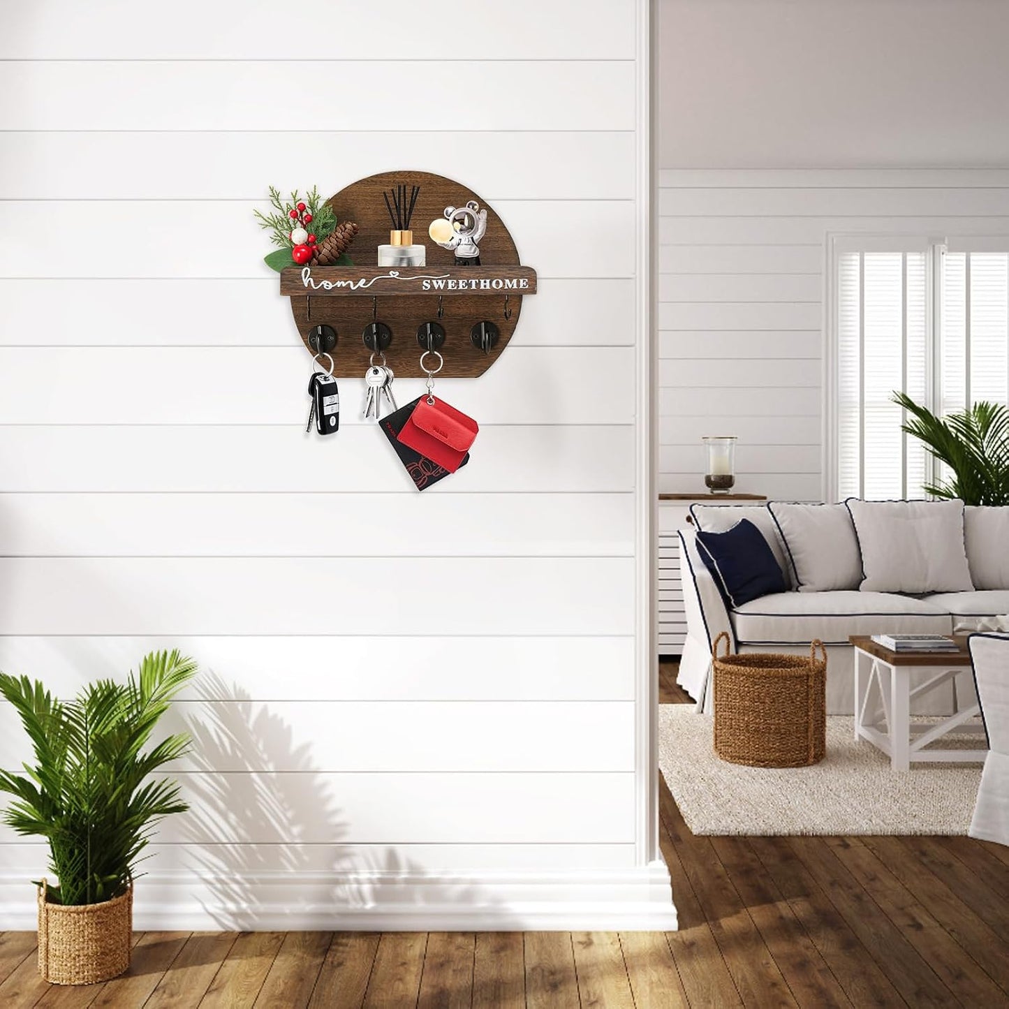 Key Holder / Key Holder Wall Mount / Brown