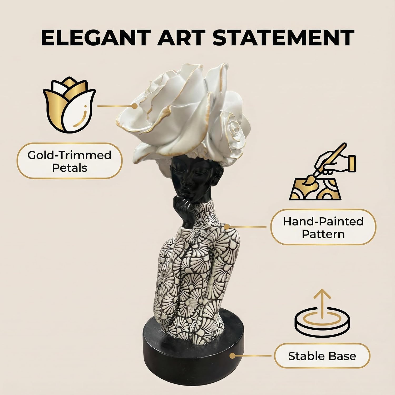 Black and White Resin Statues / 112-white