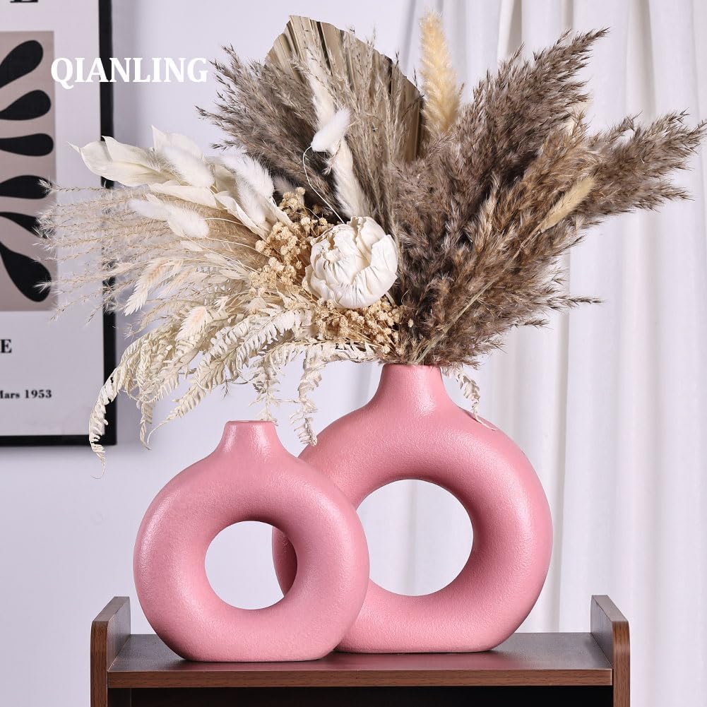 Modern Vases for Centerpieces / Pink / Set of 2
