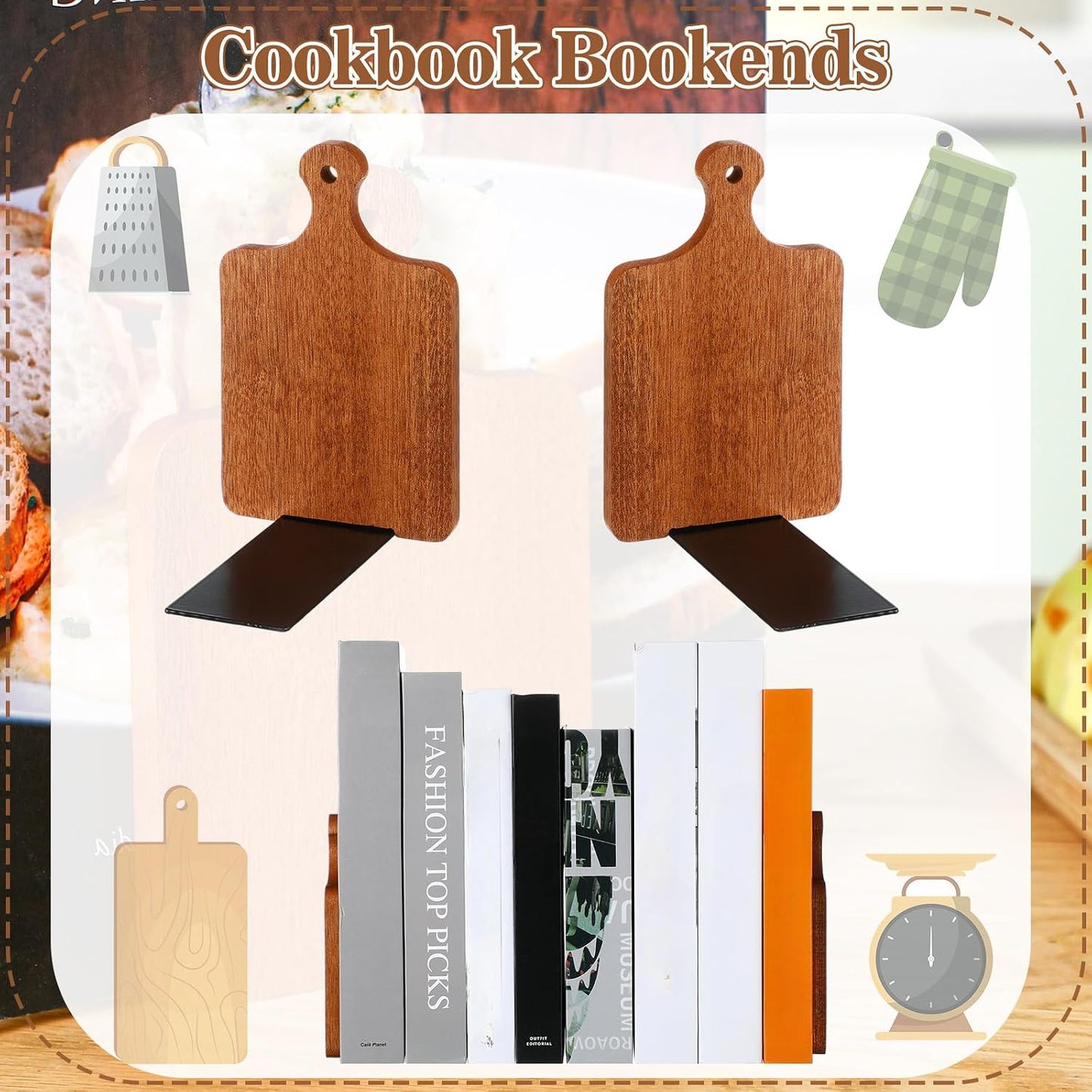 Wood Bookends / Brown / Ebony
