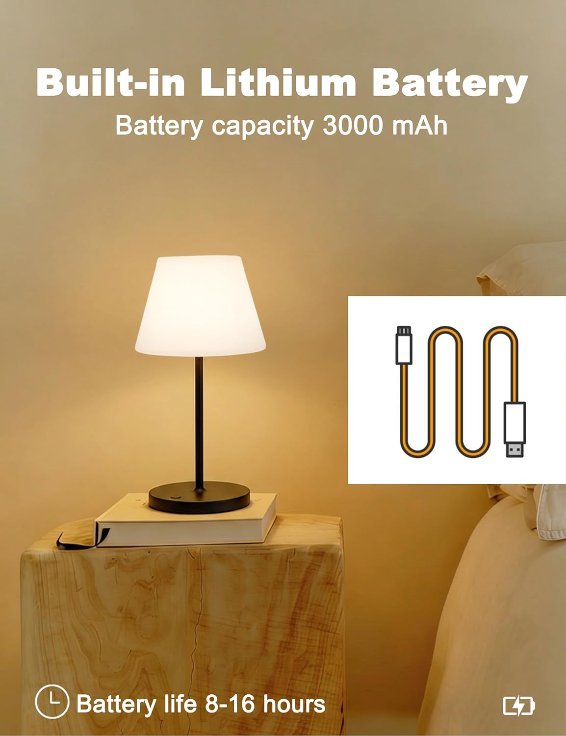 WEILAILUX Small Outdoor Table Lamp, Shower Lamp Waterproof (Mini Green) | Original Design, Cordless Rechargeable