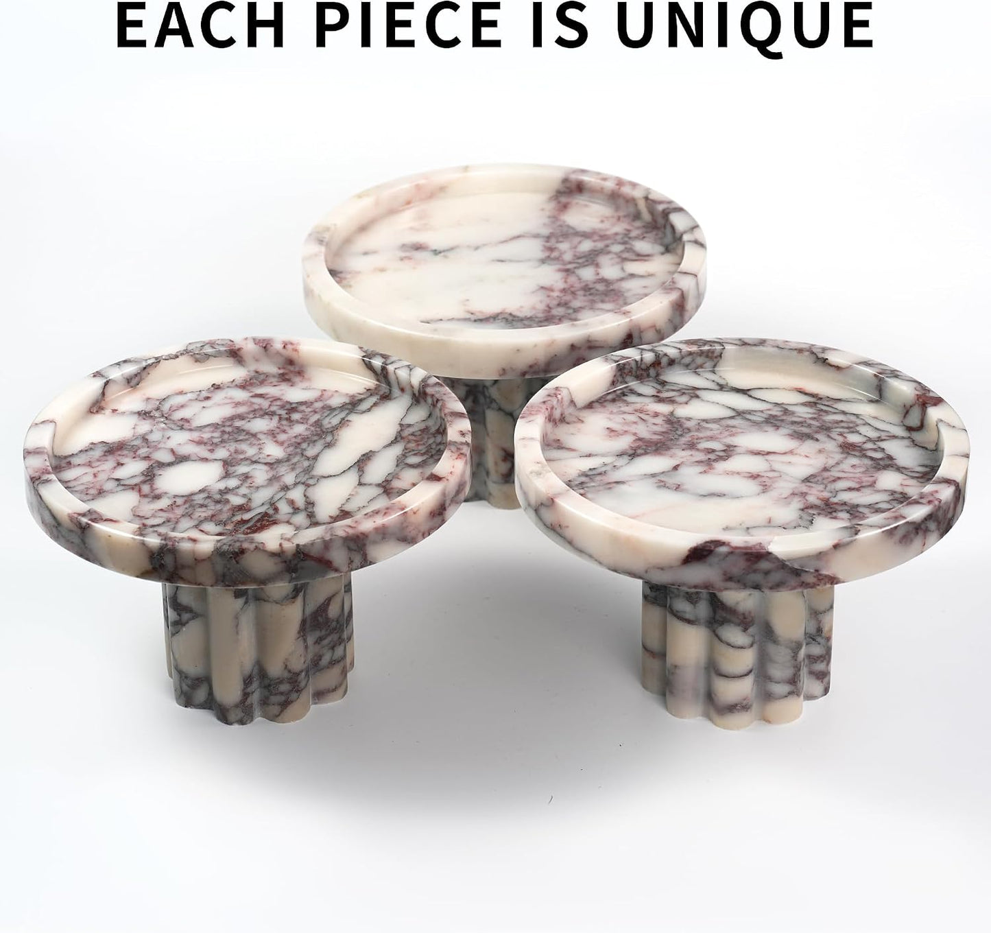 Marble Perfume Tray / 1leg-calacatta Viola