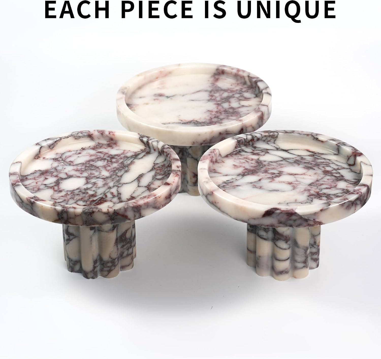 Marble Perfume Tray / 1leg-calacatta Viola