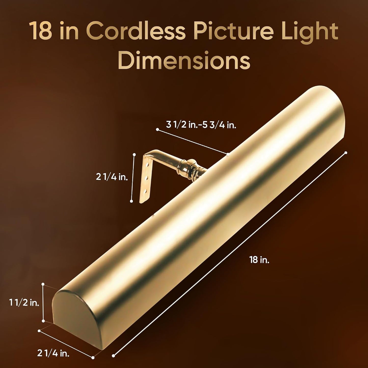 Concepdesigns Picture Light, Battery Operated Picture Light, Dimmable Wireless Picture Lights for wall, Art Light