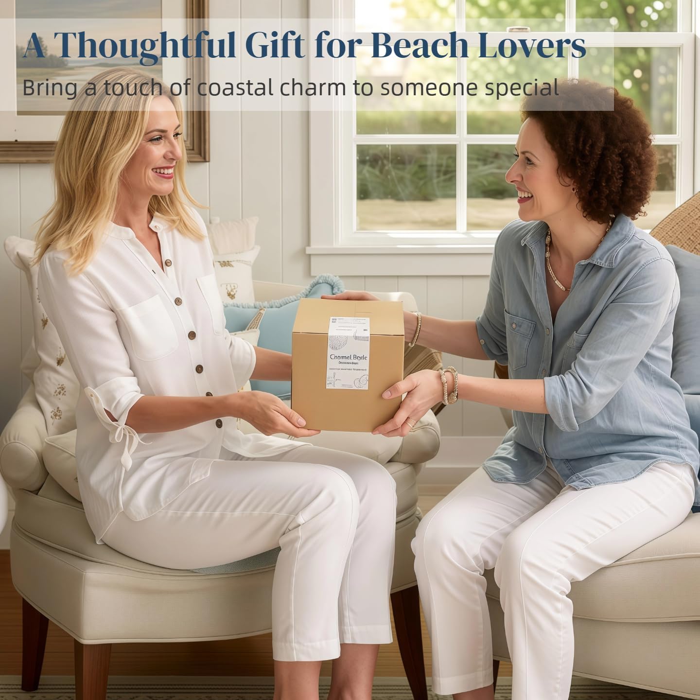 Coastal Tissue Box Cover Wooden Retro / Starfish