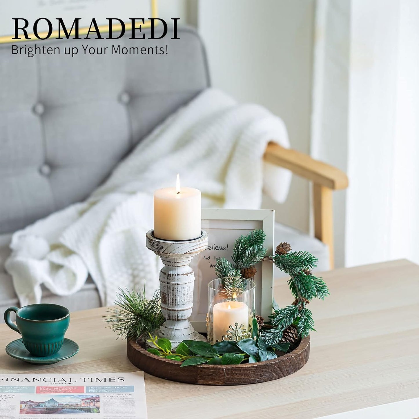 Small Rustic Trays / Rustic-round