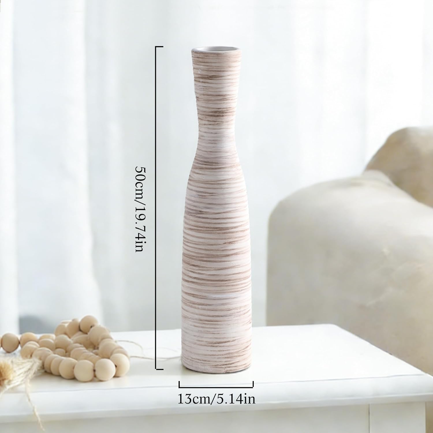 Decorative Thin Pampas Grass Vases / Bow-white-20