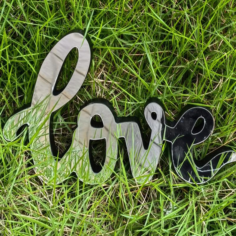 Mirror Surface Decor Letter Sign Love Desk Ornament Acrylic Freestanding Tabletop Sign