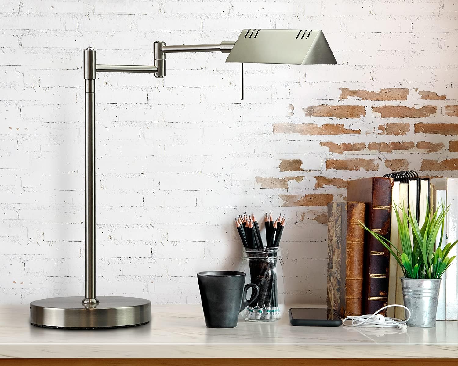 O'Bright LED Pharmacy Table Lamp, Full Range Dimming, 12W LED, 360 Degree Swing Arms, Desk, Reading, Craft, Work Lamp