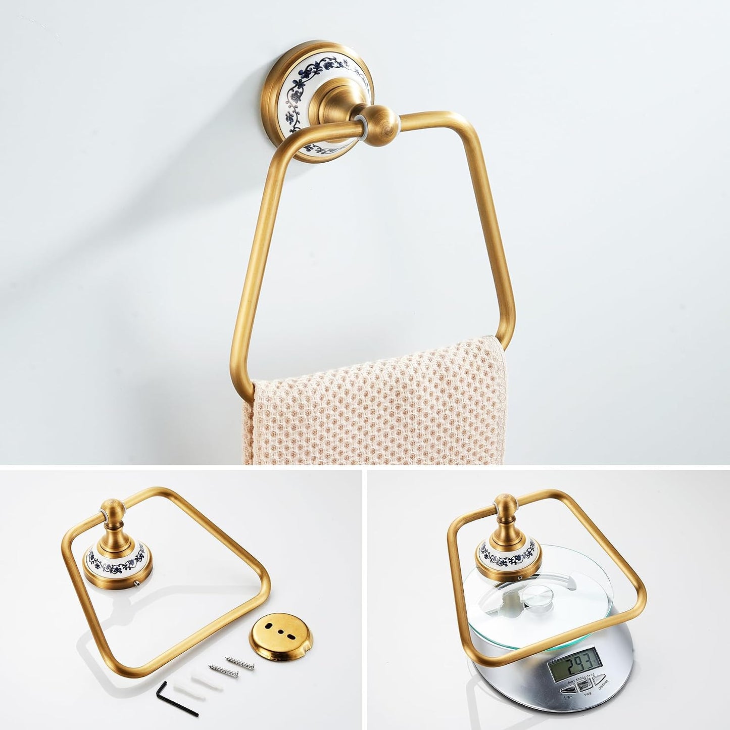 Antique Bronze Bathroom Hardware Set,Adjustable Towel Rack, Toilet Roll Paper Holder,Hand Towel Holder,Hook, Bathroom