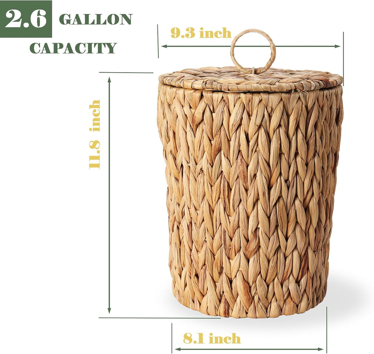 Boho Hand Woven Water / Natural & Blue / 2.6 Gallons