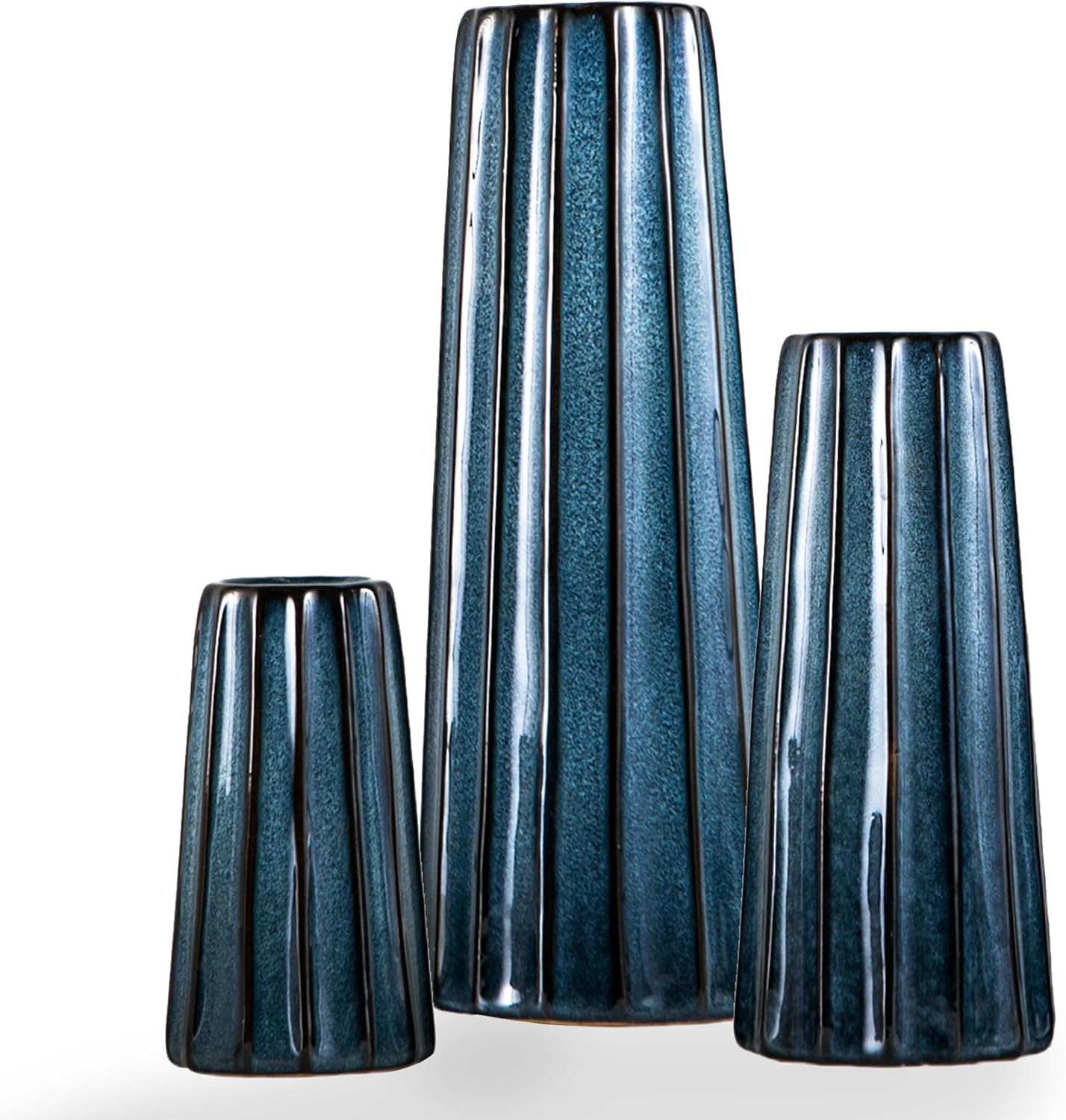 Ceramic Vase / Modern Vases / Blue / Set of 3