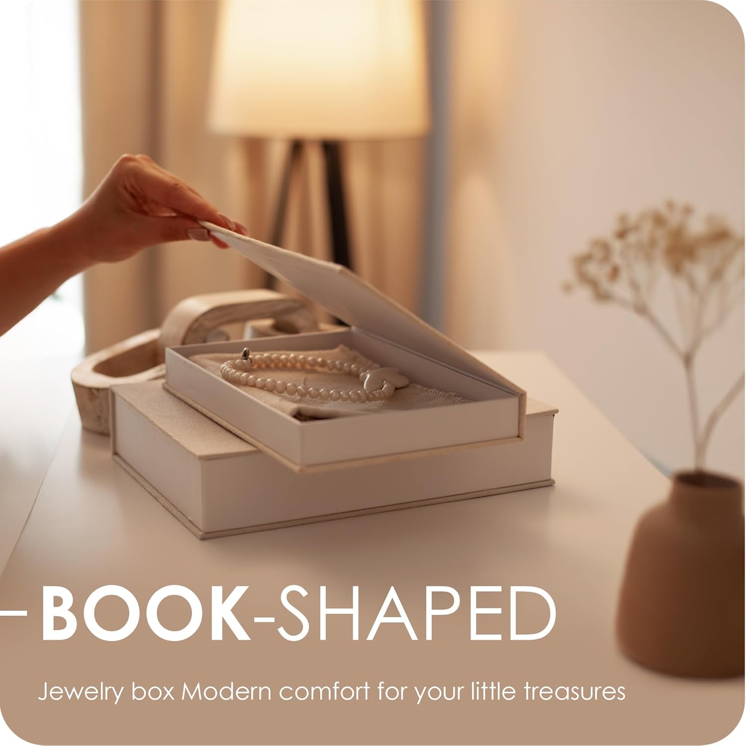 Modern Decorative Books Linen Hardcover Faux Book Box / Set of 2