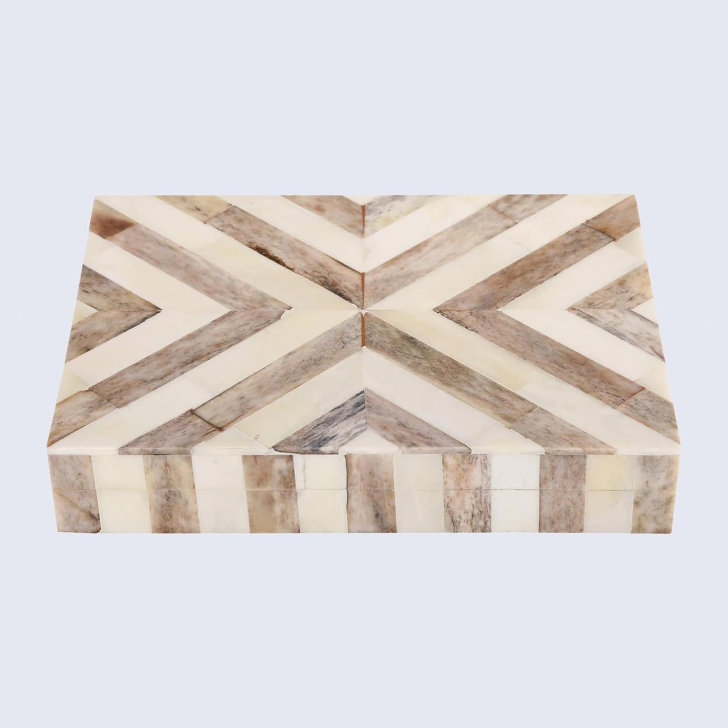 Small Organizer Box / CHEVRON-BROWN / 8 x 5 x 1.5