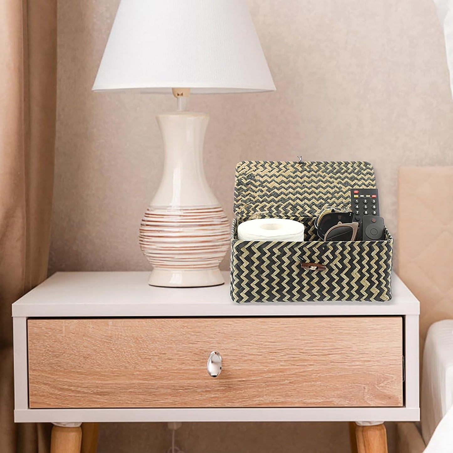 Seagrass Storage Baskets / Small / Black