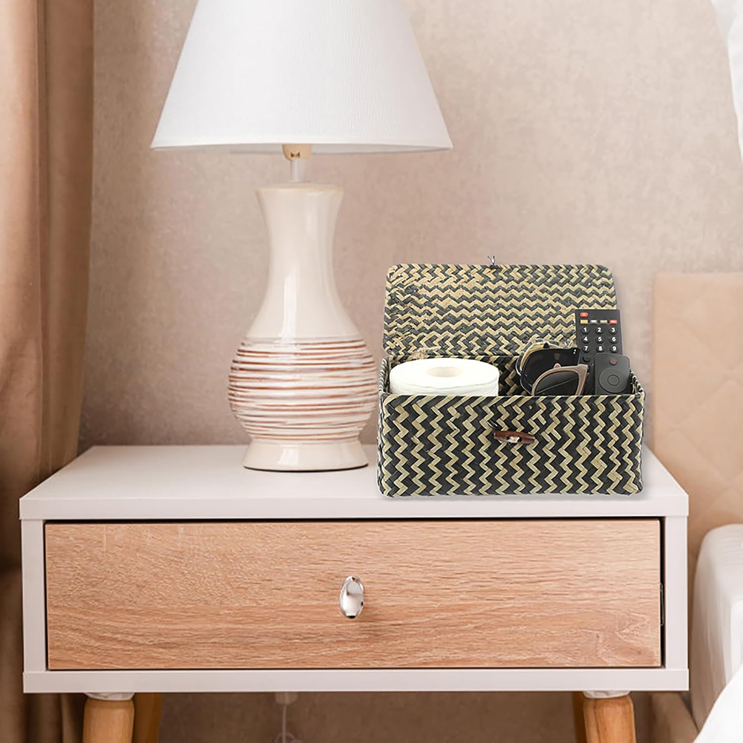 Seagrass Storage Baskets / Small / Black
