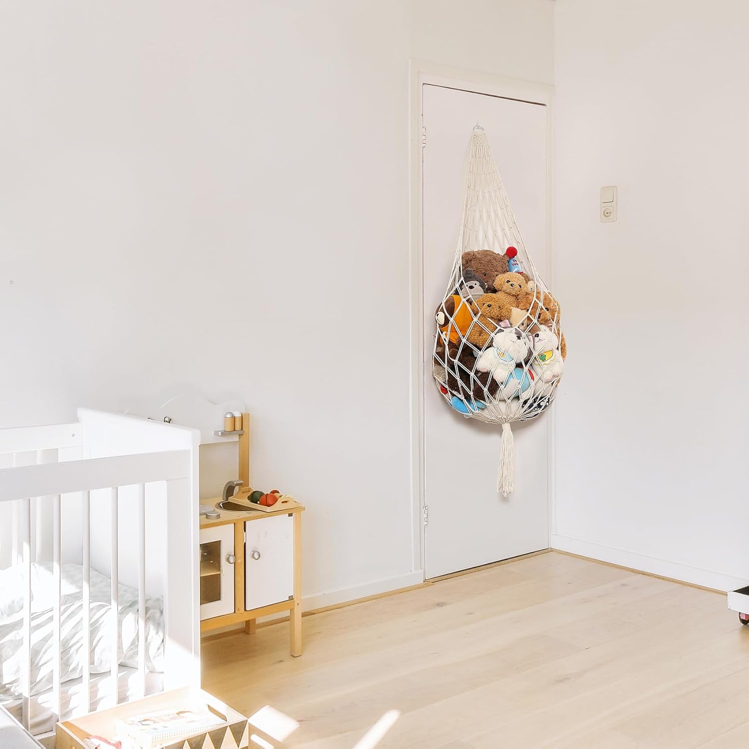 Hanging Stuffed Animal Holder / Cream / L
