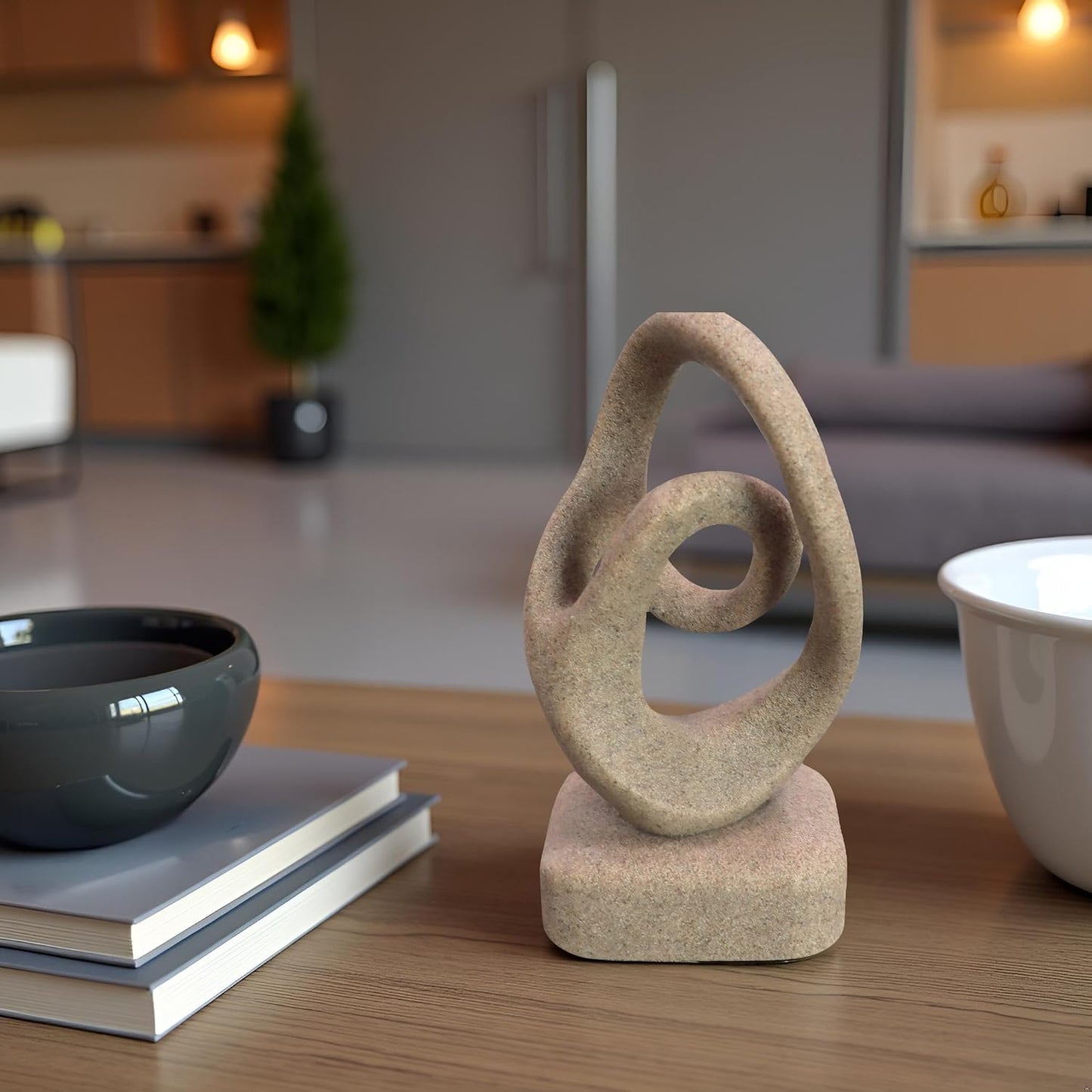 Coffee Table Statues / Beige-b
