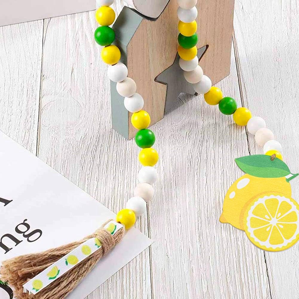 Lemon Wood Bead Garland / Lemon Wood Beads Garland / Set of 2