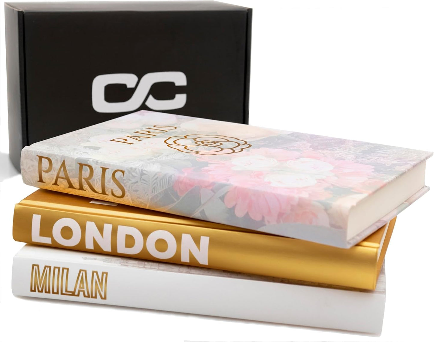 Decorative Books / Coffee table decor books / Gold / Set of 3