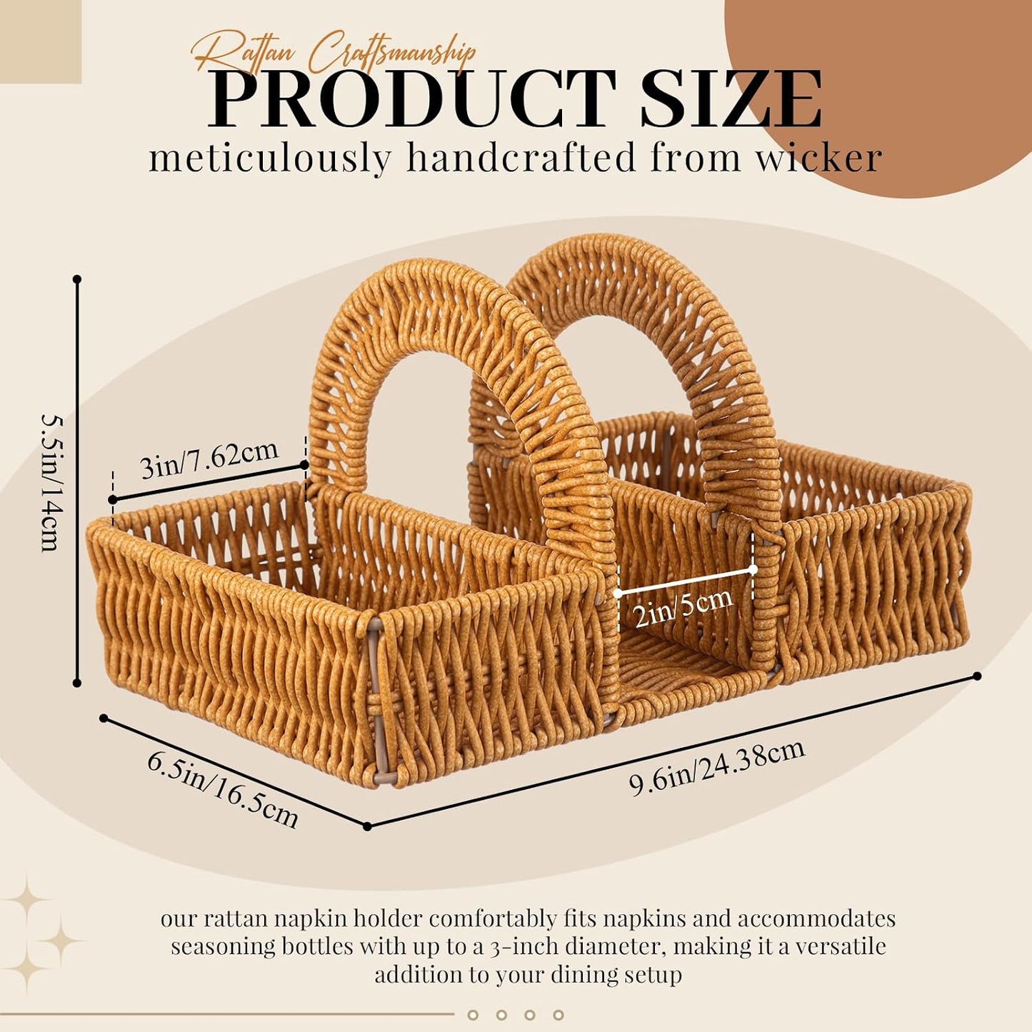 Boho Rattan Napkin Holder