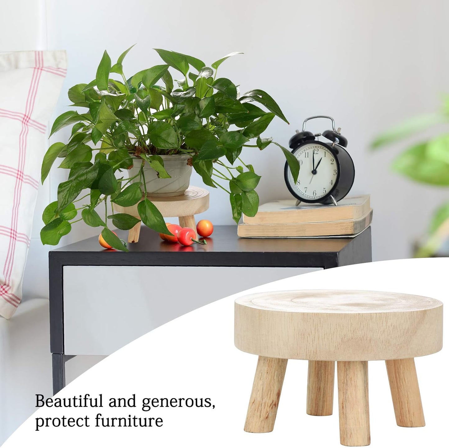 Wood Plant Stands Gardening Stool Indoor Plant Stands Vintage Wood Grain Garden Plant