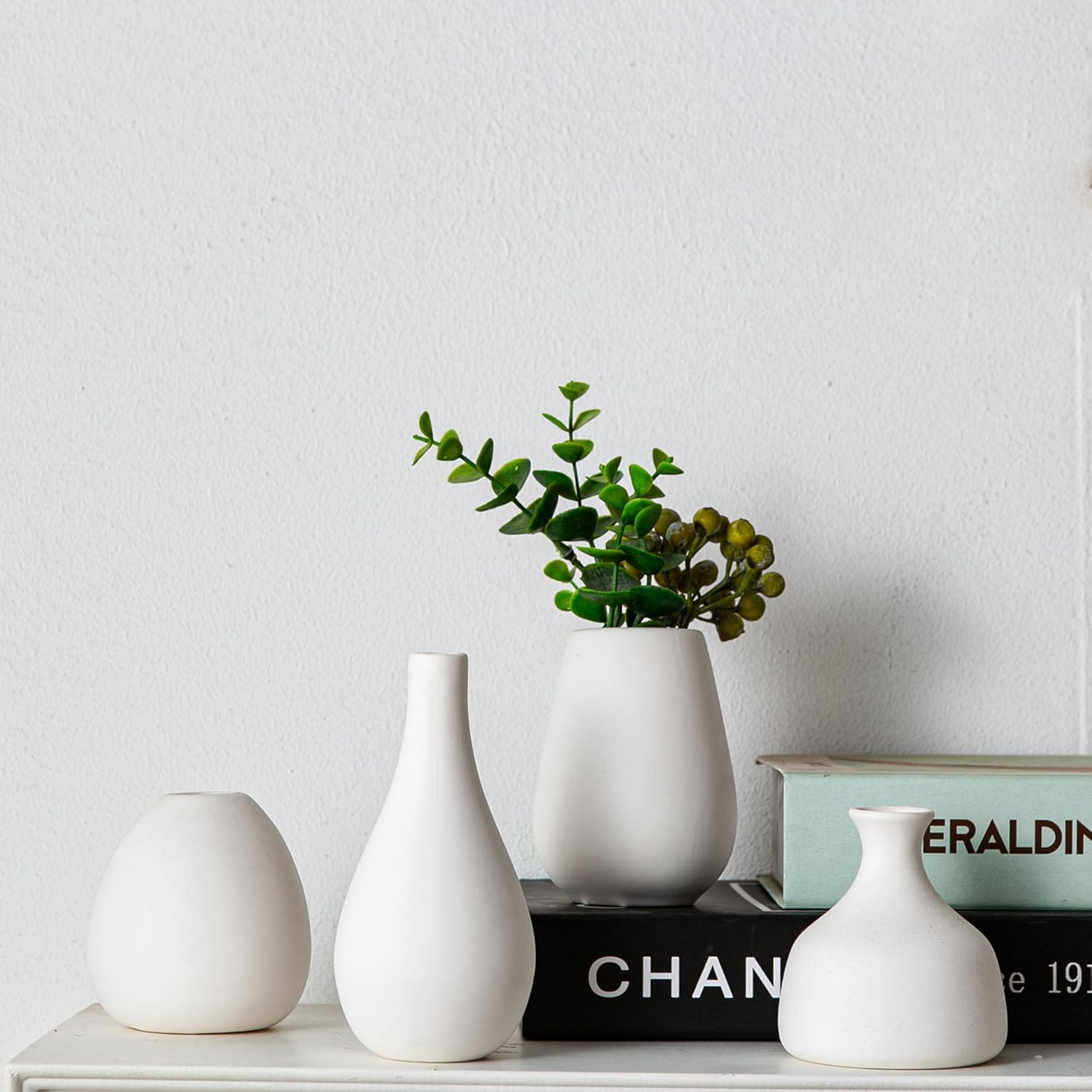 Ceramic Bud Vase / White / Set of 11