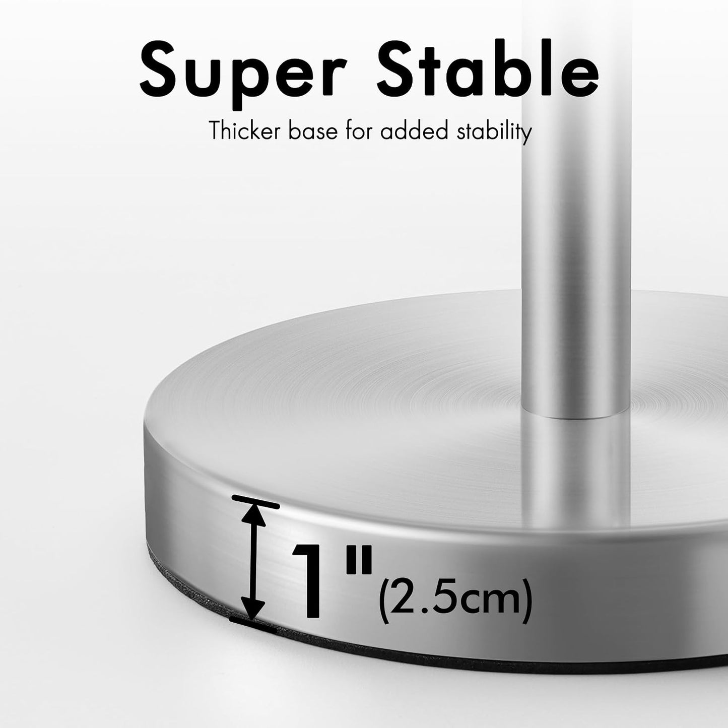 KES Toilet Paper Storage Stand, Holds 3 Rolls, Brushed Stainless Steel | Heavy Base Prevents Tipping, Rustproof SUS304