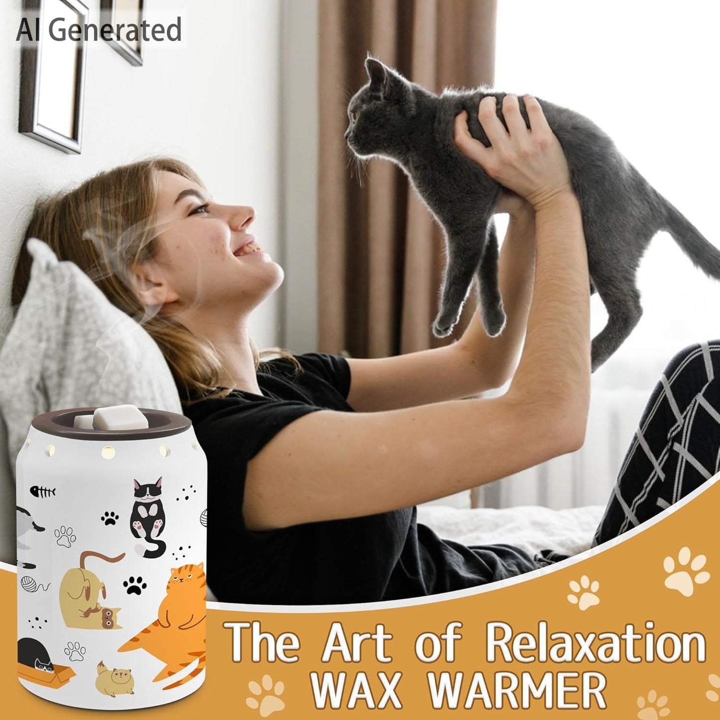 Funny Electric Ceramic Wax Melt Warmer / Cat