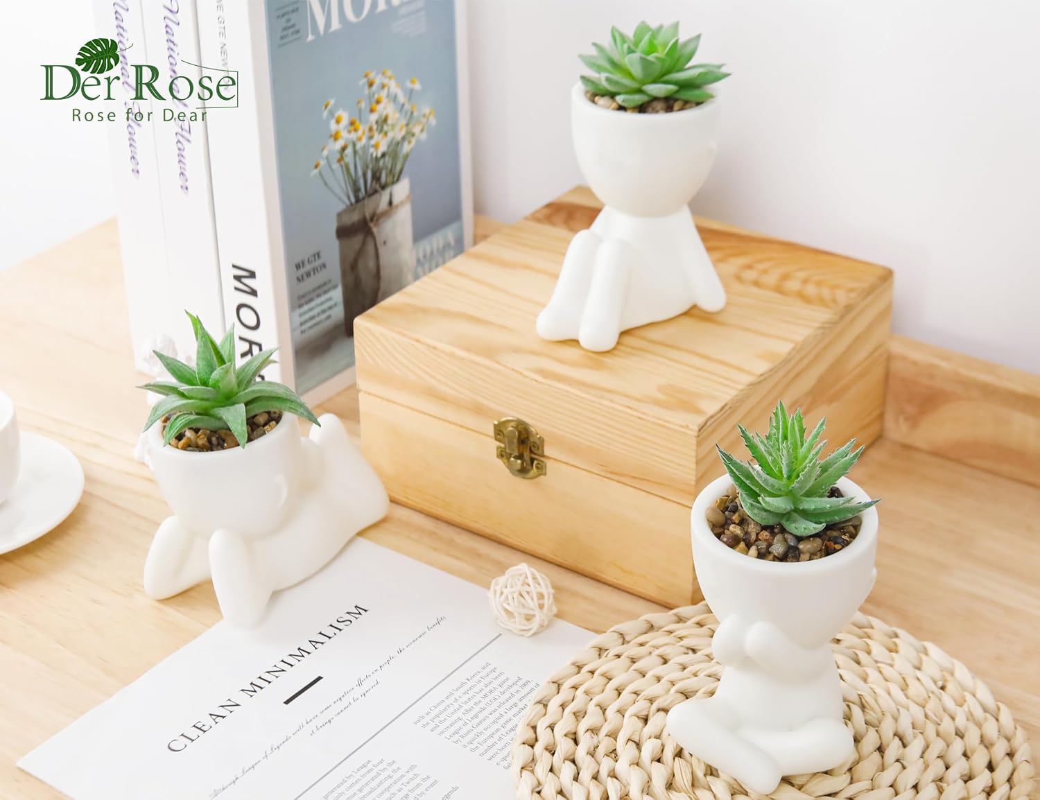 Fake Plants / White / Set of 3