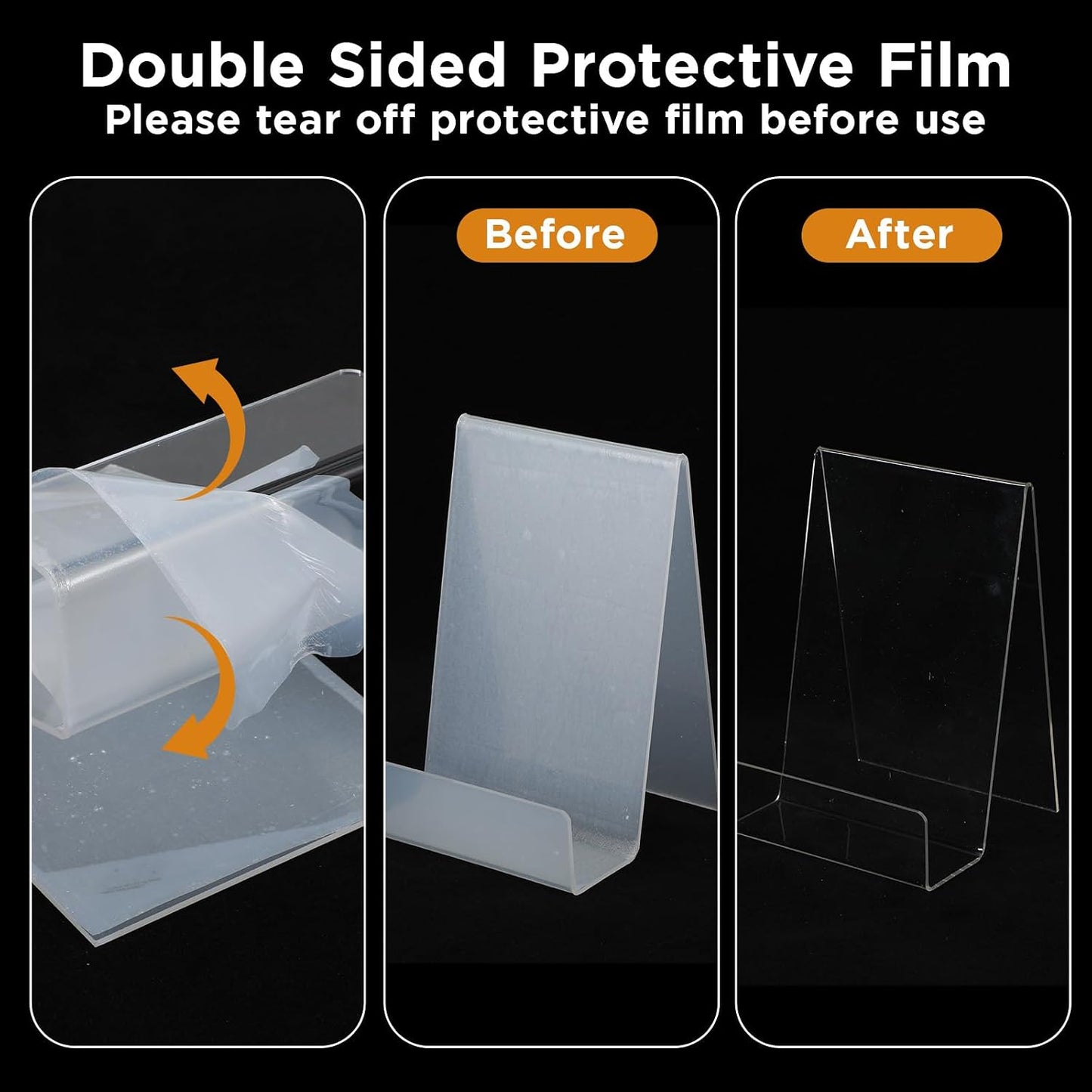 Acrylic Book Stand / Clear / 6 x 4 x 4 / Set of 10