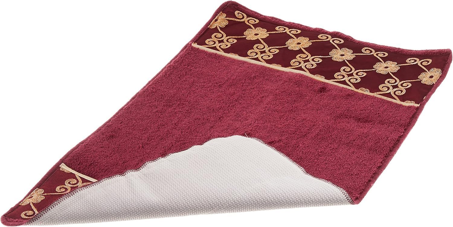 Zahari Home Elegant Rose Classic Bathroom Rug Modern Bath Rug Luxury Contemporary Decor Beautiful Shower Mat Unique
