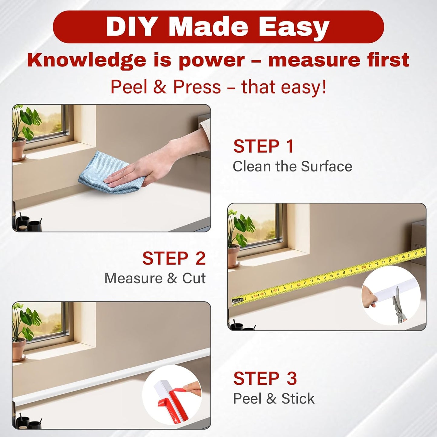 Peel and Stick Inside Corner Molding Trim