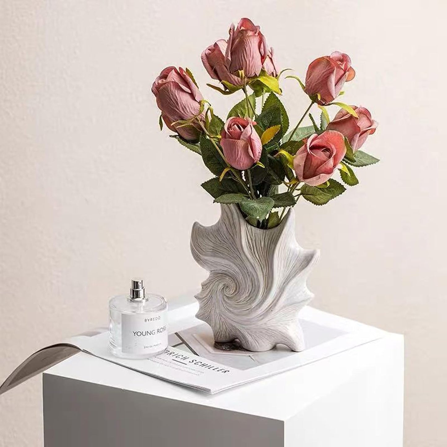 Ceramic Vase / Small Ceramic Flower Vase / Starfish Vase / White