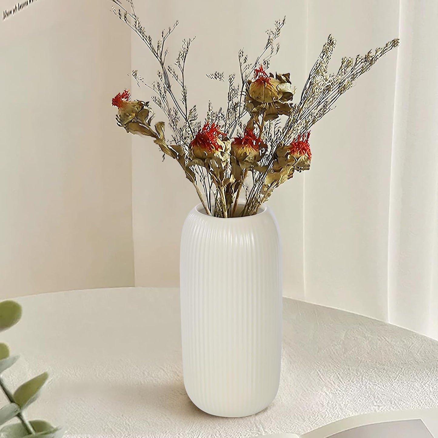 Ceramic Vase for Flowers / Beige