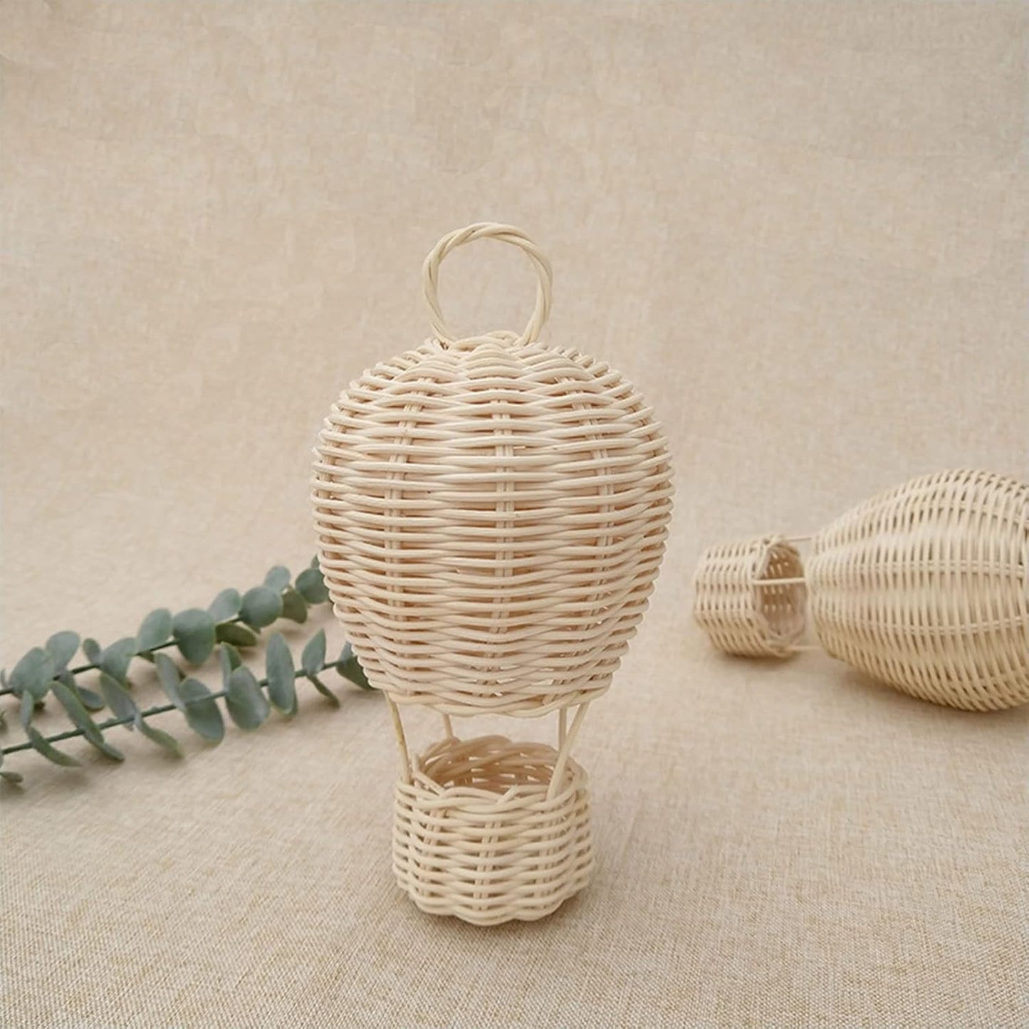 Rattan Hot Air Balloon Handmade Hanging Charm Art Handicraft