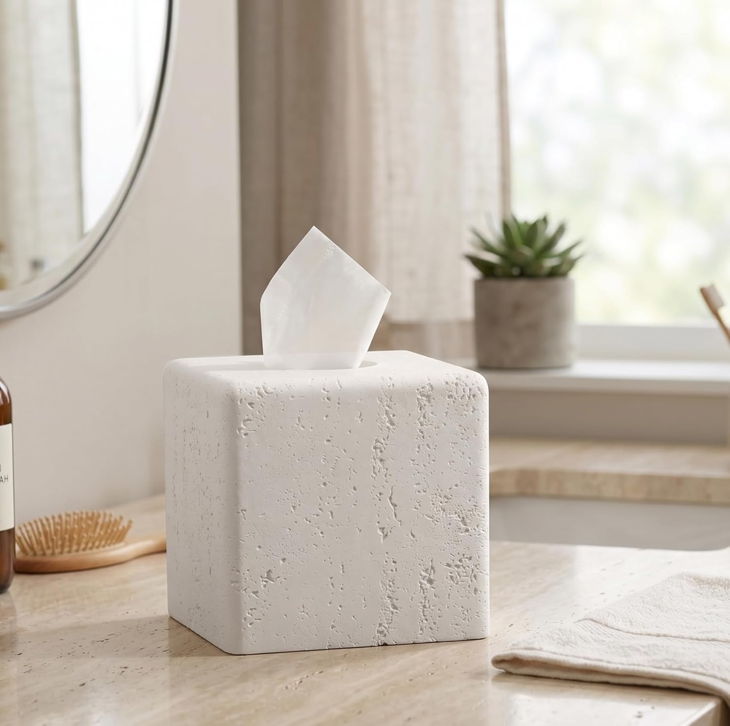 Tissue Box Cover Square / Off White
