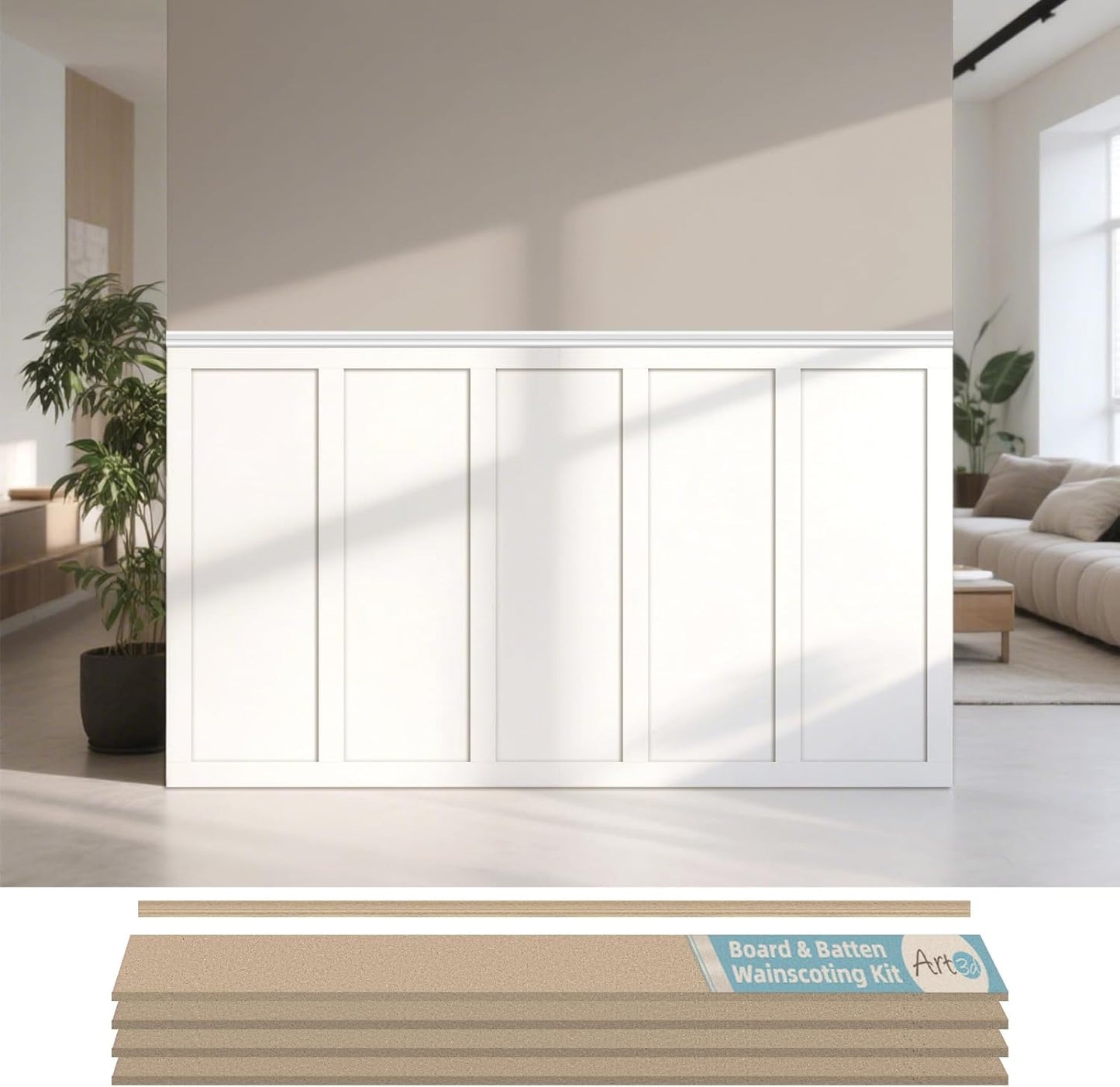 MDF Accent Wall Panel / 189 x 54 / Log Color