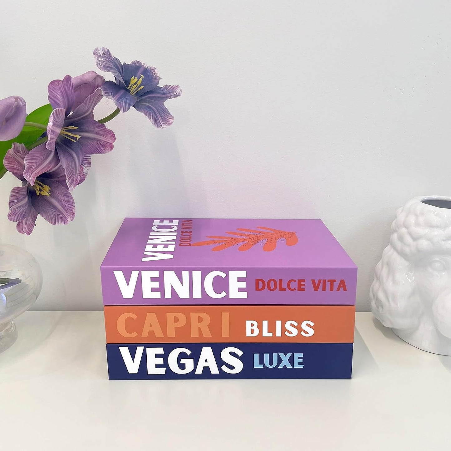 Faux Books Set Colorful Home Decor / K2 / Set of 3