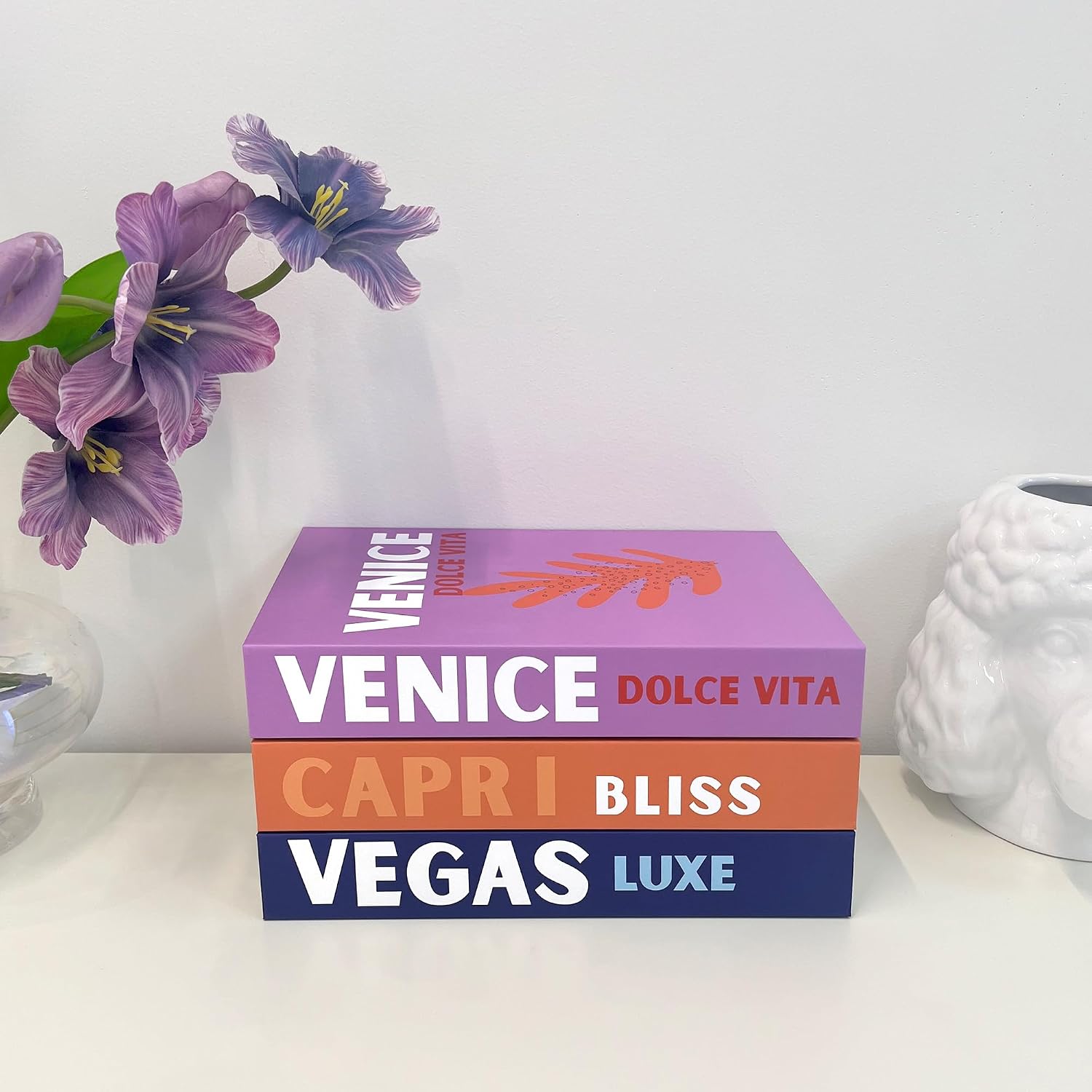 Faux Books Set Colorful Home Decor / K2 / Set of 3