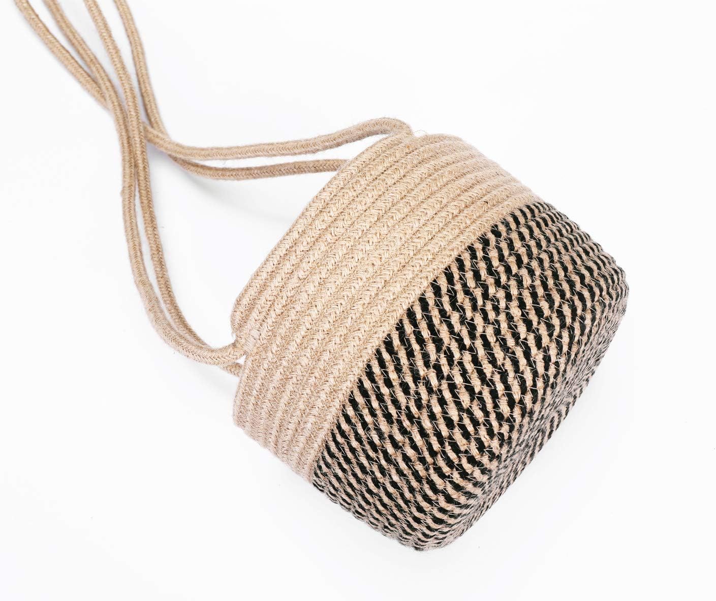 Hanging Planter Basket Rope Woven Plant Hangers Indoor Hanging Plant Holder Up to 7" Pot / Jute